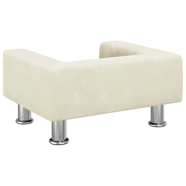 vidaXL Dog Bed Cream 50x40x26.5 cm Velvet