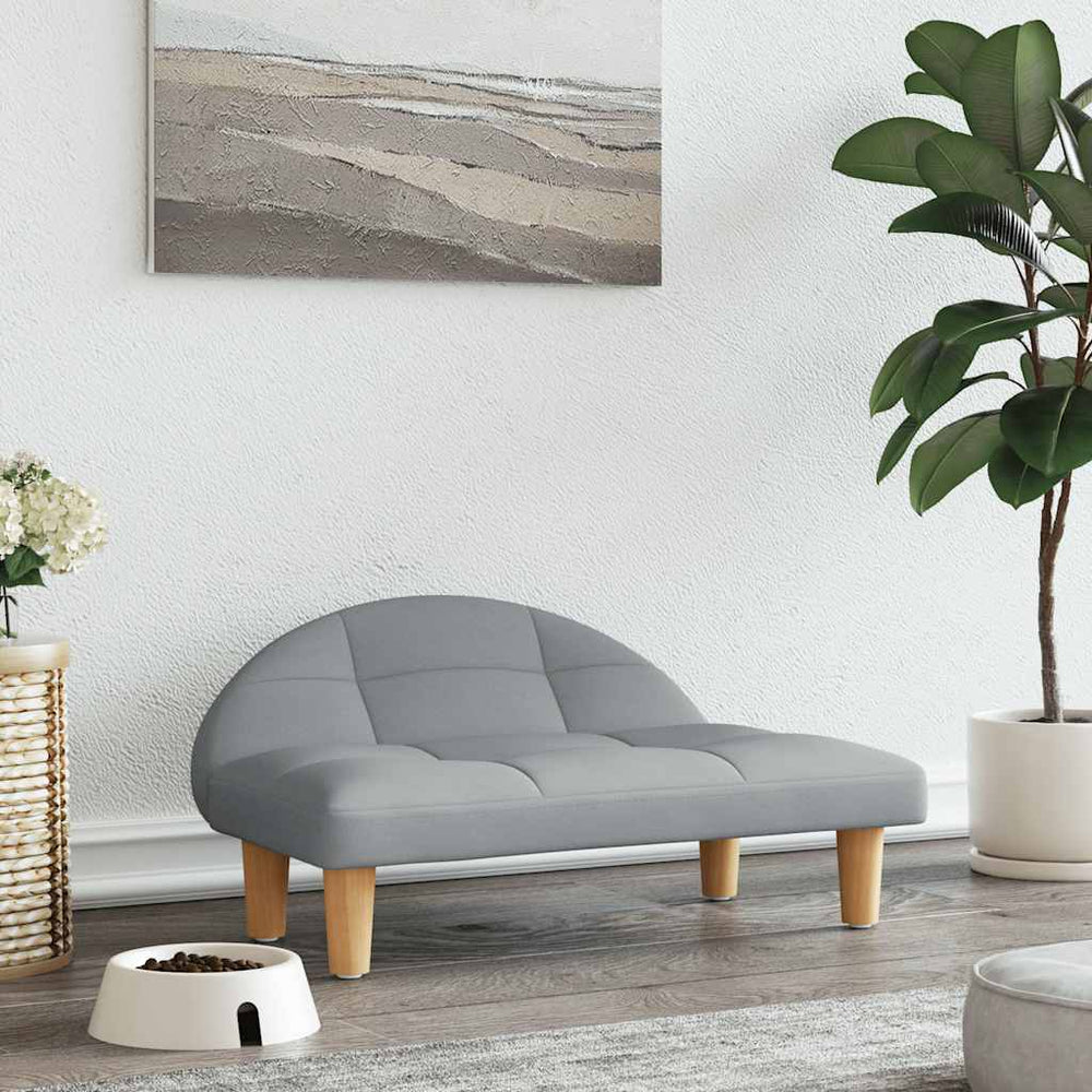 vidaXL Dog Bed Light Grey 70x52x30 cm Fabric