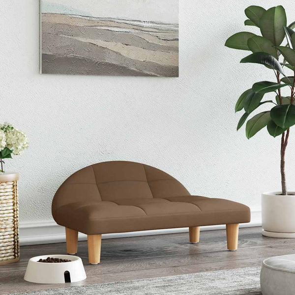 vidaXL Dog Bed Brown 70x52x30 cm Fabric