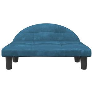 vidaXL Dog Bed Blue 70x52x30 cm Velvet