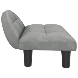 vidaXL Dog Bed Light Grey 70x52x30 cm Velvet