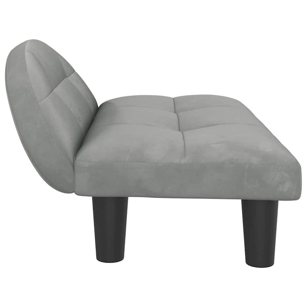 vidaXL Dog Bed Light Grey 70x52x30 cm Velvet