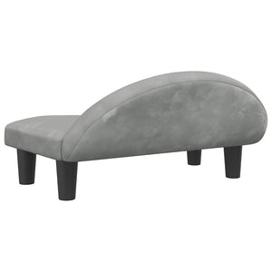 vidaXL Dog Bed Light Grey 70x52x30 cm Velvet