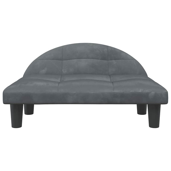 vidaXL Dog Bed Dark Grey 70x52x30 cm Velvet