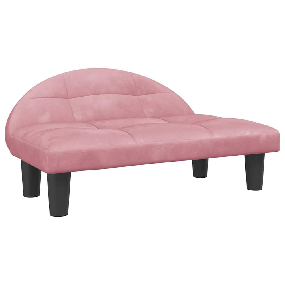 vidaXL Dog Bed Pink 70x52x30 cm Velvet