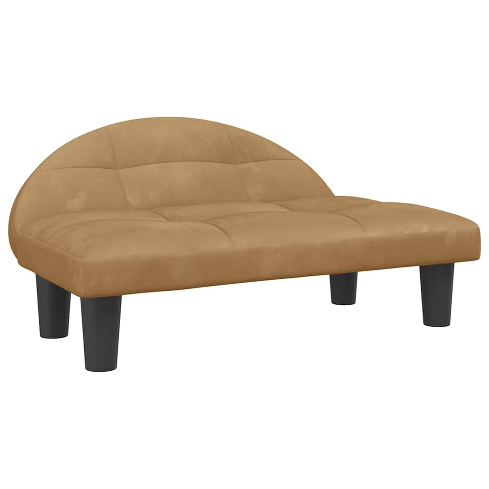 vidaXL Dog Bed Brown 70x52x30 cm Velvet