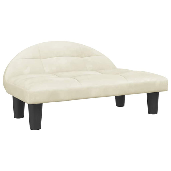 vidaXL Dog Bed Cream 70x52x30 cm Velvet