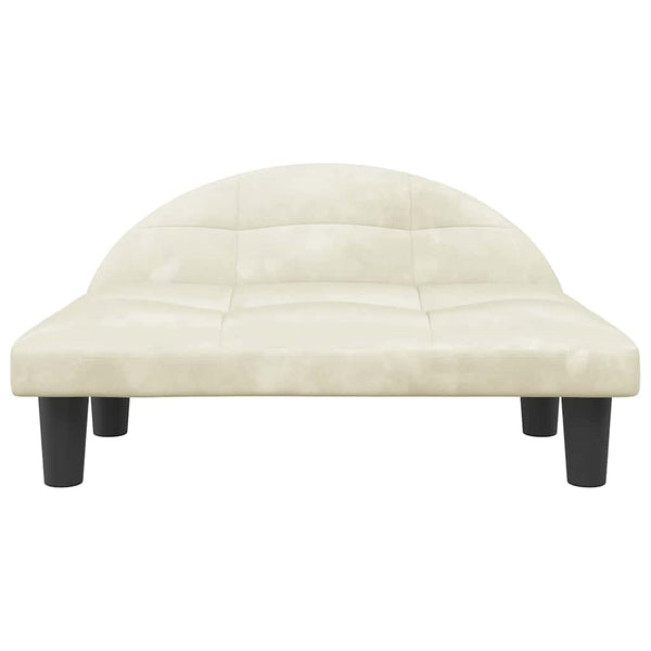 vidaXL Dog Bed Cream 70x52x30 cm Velvet