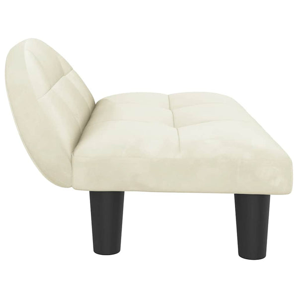 vidaXL Dog Bed Cream 70x52x30 cm Velvet