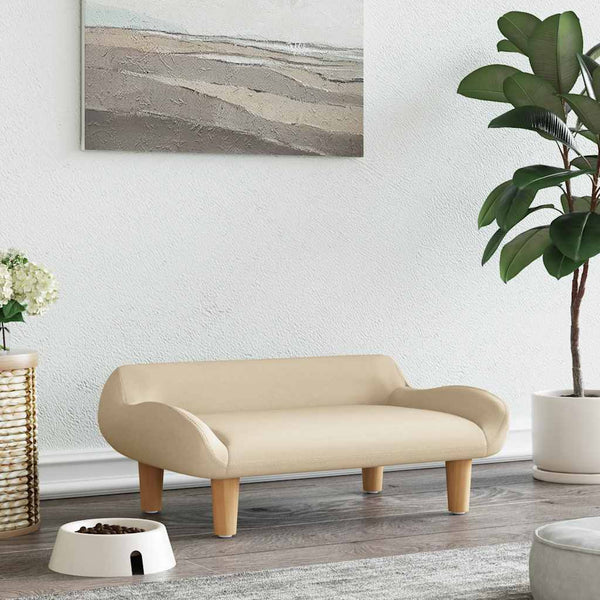 vidaXL Dog Bed Cream 70x40x24 cm Fabric