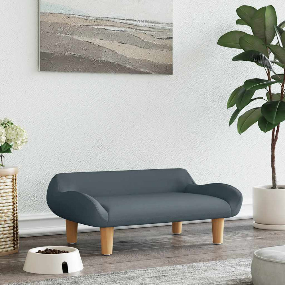 vidaXL Dog Bed Dark Grey 70x40x24 cm Fabric