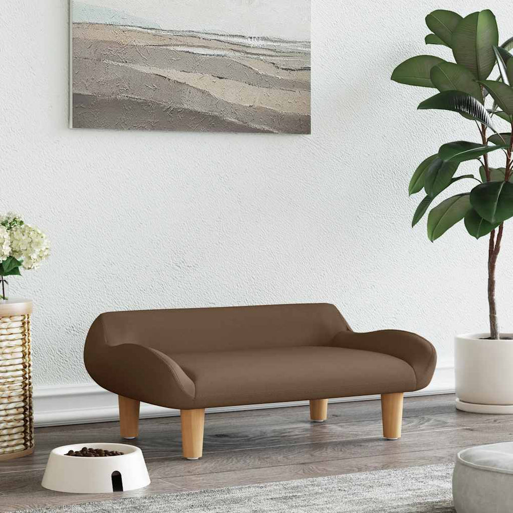 vidaXL Dog Bed Brown 70x40x24 cm Fabric