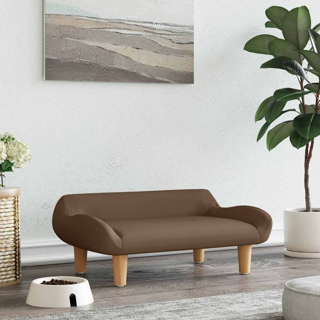 vidaXL Dog Bed Brown 70x40x24 cm Fabric