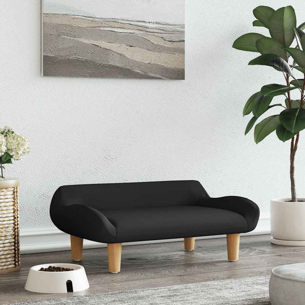vidaXL Dog Bed Black 70x40x24 cm Fabric
