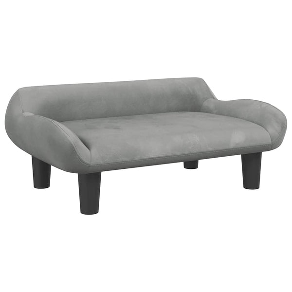 vidaXL Dog Bed Light Grey 70x40x24 cm Velvet