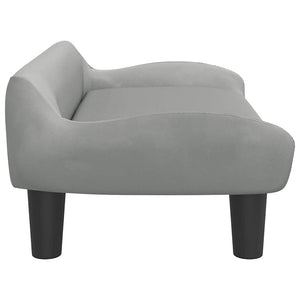 vidaXL Dog Bed Light Grey 70x40x24 cm Velvet