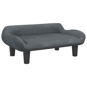 vidaXL Dog Bed Dark Gray 70x40x24 cm Velvet
