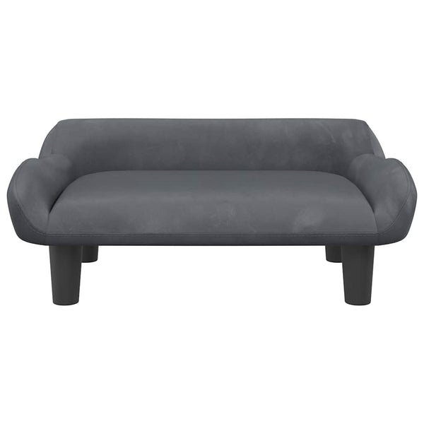 vidaXL Dog Bed Dark Gray 70x40x24 cm Velvet