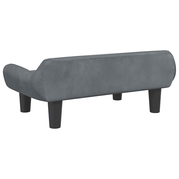 vidaXL Dog Bed Dark Gray 70x40x24 cm Velvet