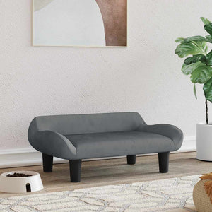 vidaXL Dog Bed Dark Gray 70x40x24 cm Velvet