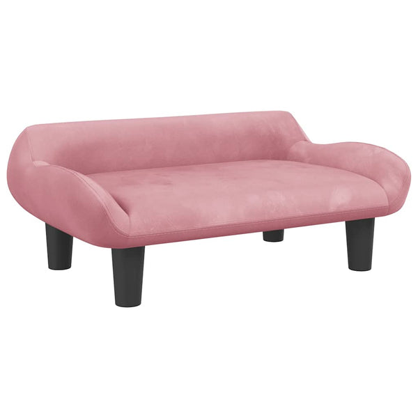 vidaXL Dog Bed Pink 70x40x24 cm Velvet