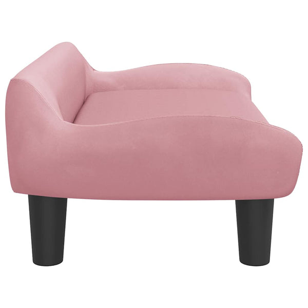 vidaXL Dog Bed Pink 70x40x24 cm Velvet