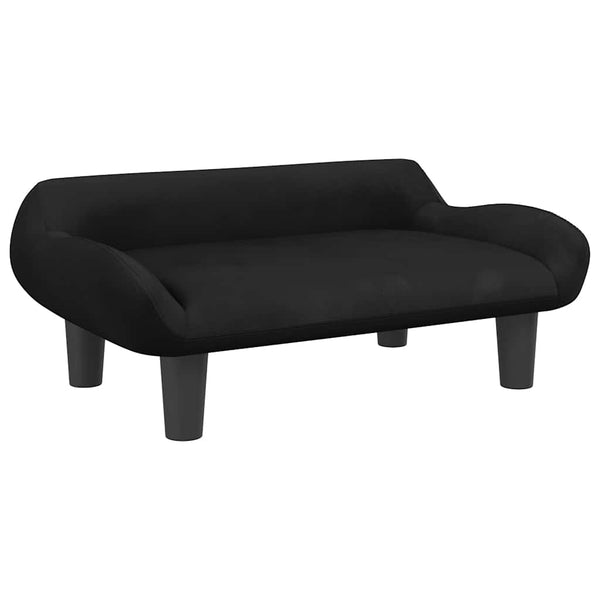 vidaXL Dog Bed Black 70x40x24 cm Velvet