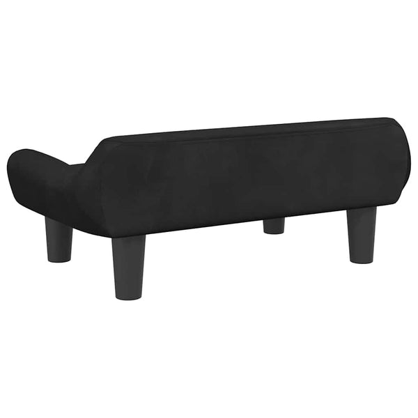 vidaXL Dog Bed Black 70x40x24 cm Velvet
