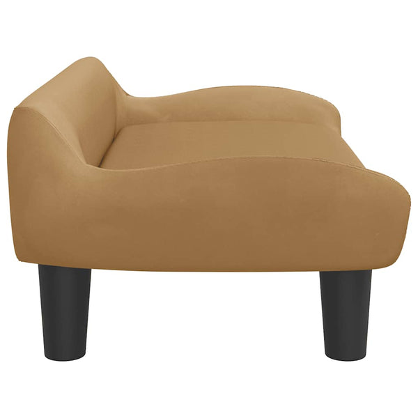 vidaXL Dog Bed Brown 70x40x24 cm Velvet