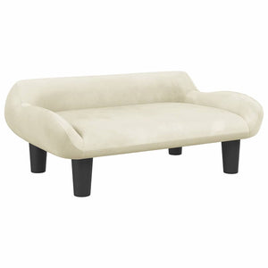 vidaXL Dog Bed Cream 70x40x24 cm Velvet