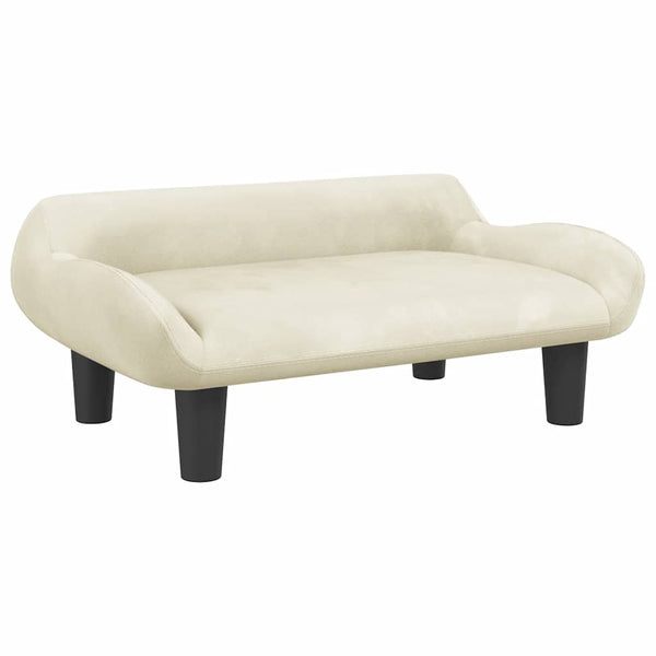 vidaXL Dog Bed Cream 70x40x24 cm Velvet