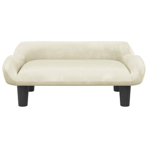 vidaXL Dog Bed Cream 70x40x24 cm Velvet