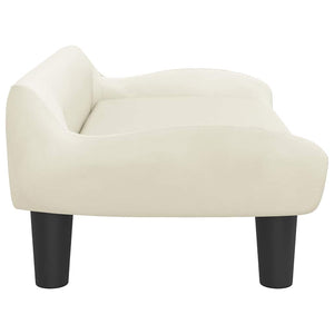 vidaXL Dog Bed Cream 70x40x24 cm Velvet
