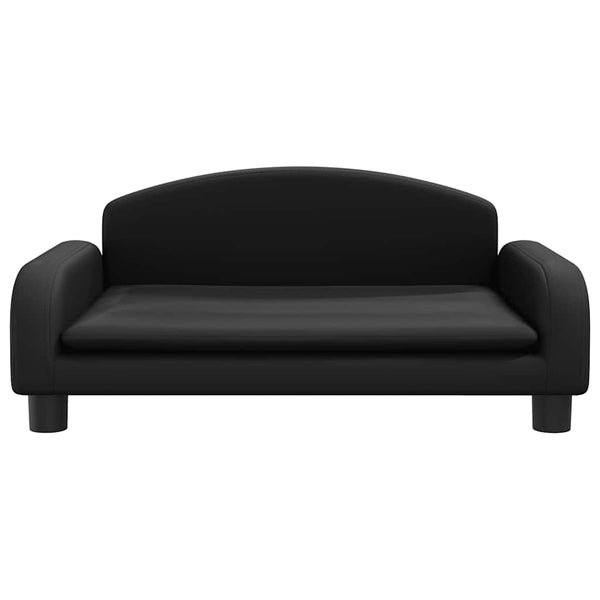 vidaXL Dog Bed Black 70x45x30 cm Faux Leather