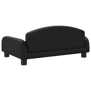 vidaXL Dog Bed Black 70x45x30 cm Faux Leather