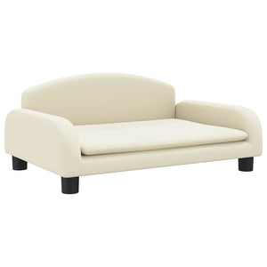 vidaXL Dog Bed Cream 70x45x30 cm Artificial Leather
