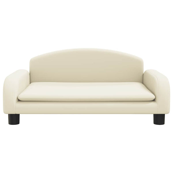 vidaXL Dog Bed Cream 70x45x30 cm Artificial Leather