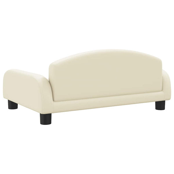 vidaXL Dog Bed Cream 70x45x30 cm Artificial Leather
