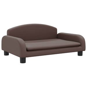 vidaXL Dog Bed Brown 70x45x30 cm Faux Leather