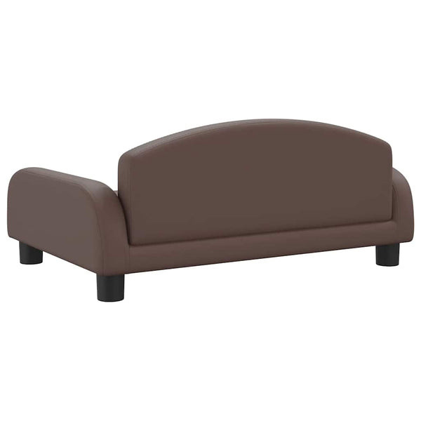 vidaXL Dog Bed Brown 70x45x30 cm Faux Leather