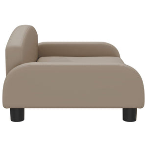 vidaXL Dog Bed Cappuccino Brown 70x45x30 cm Faux Leather