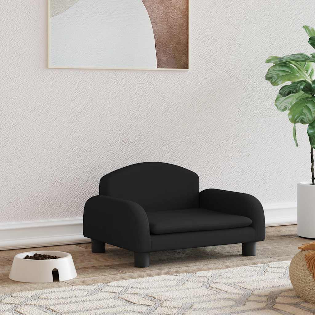 vidaXL Dog Bed Black 50x40x30 cm Fabric