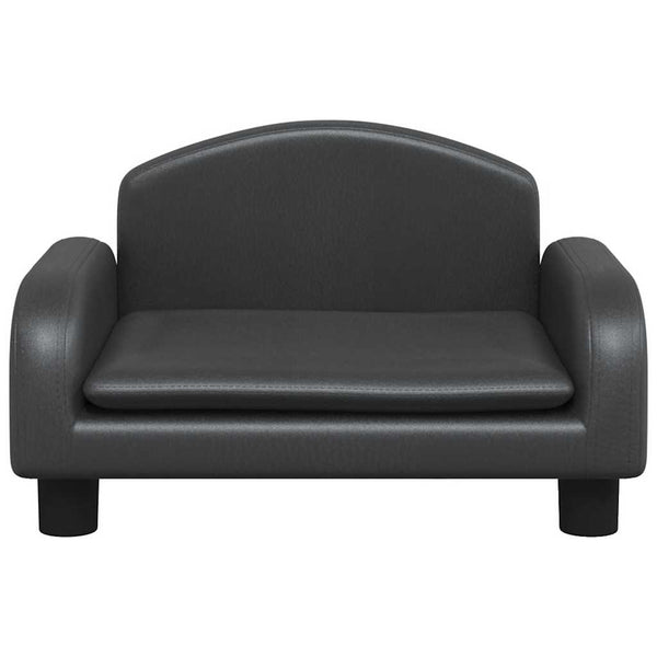 vidaXL Dog Bed Black 50x40x30 cm Artificial Leather