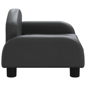 vidaXL Dog Bed Black 50x40x30 cm Artificial Leather