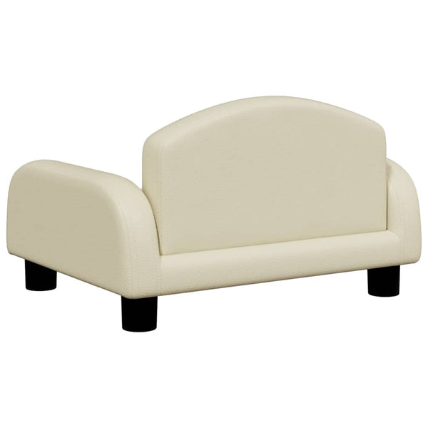 vidaXL Dog Bed Cream 50x40x30 cm Faux Leather