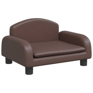 vidaXL Dog Bed Brown 50x40x30 cm Faux Leather