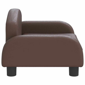 vidaXL Dog Bed Brown 50x40x30 cm Faux Leather