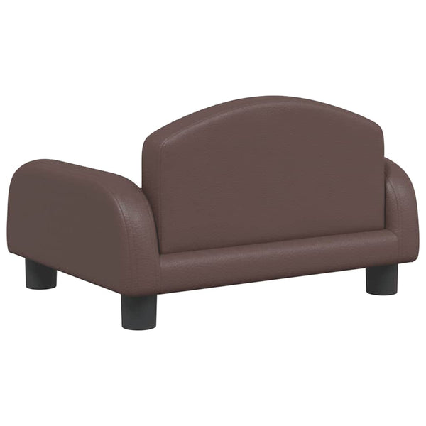 vidaXL Dog Bed Brown 50x40x30 cm Faux Leather
