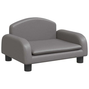 vidaXL Dog Bed Grey 50x40x30 cm Faux Leather