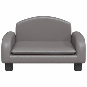 vidaXL Dog Bed Grey 50x40x30 cm Faux Leather
